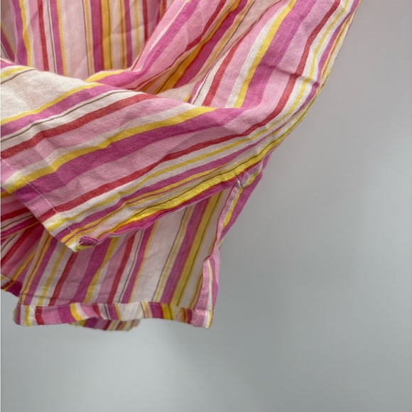 Fresh Produce Shirt Womens Multicolor Stripe Button Up Cotton Tab Sleeve Xl - Picture 8 of 15